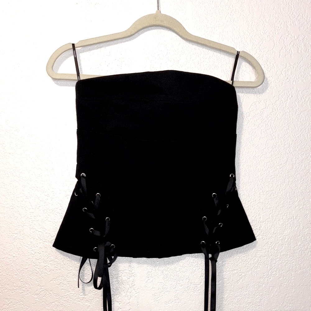 Forever 21 strapless lace corset style top M